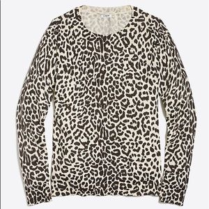 NWT J. Crew leopard teddie sweater